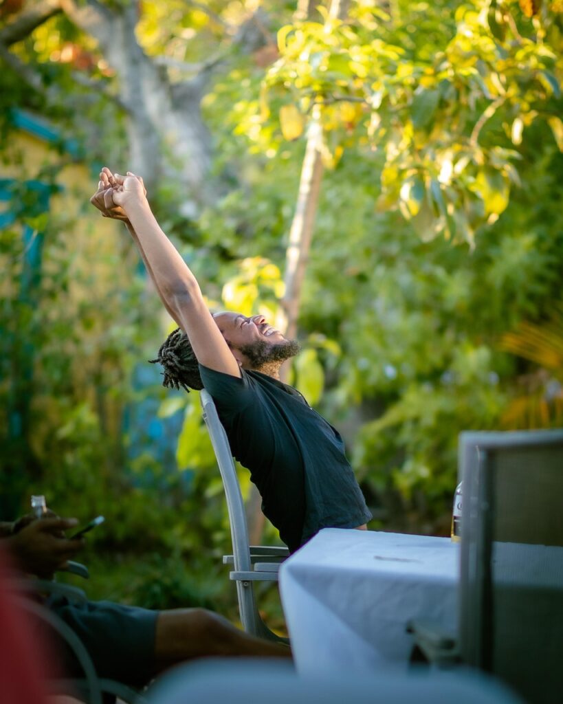 joy, fun, black man, man, garden, happy, dreadlocks, beard, life, living, nature, smile, stretch, happy, happy, life, life, life, life, life
